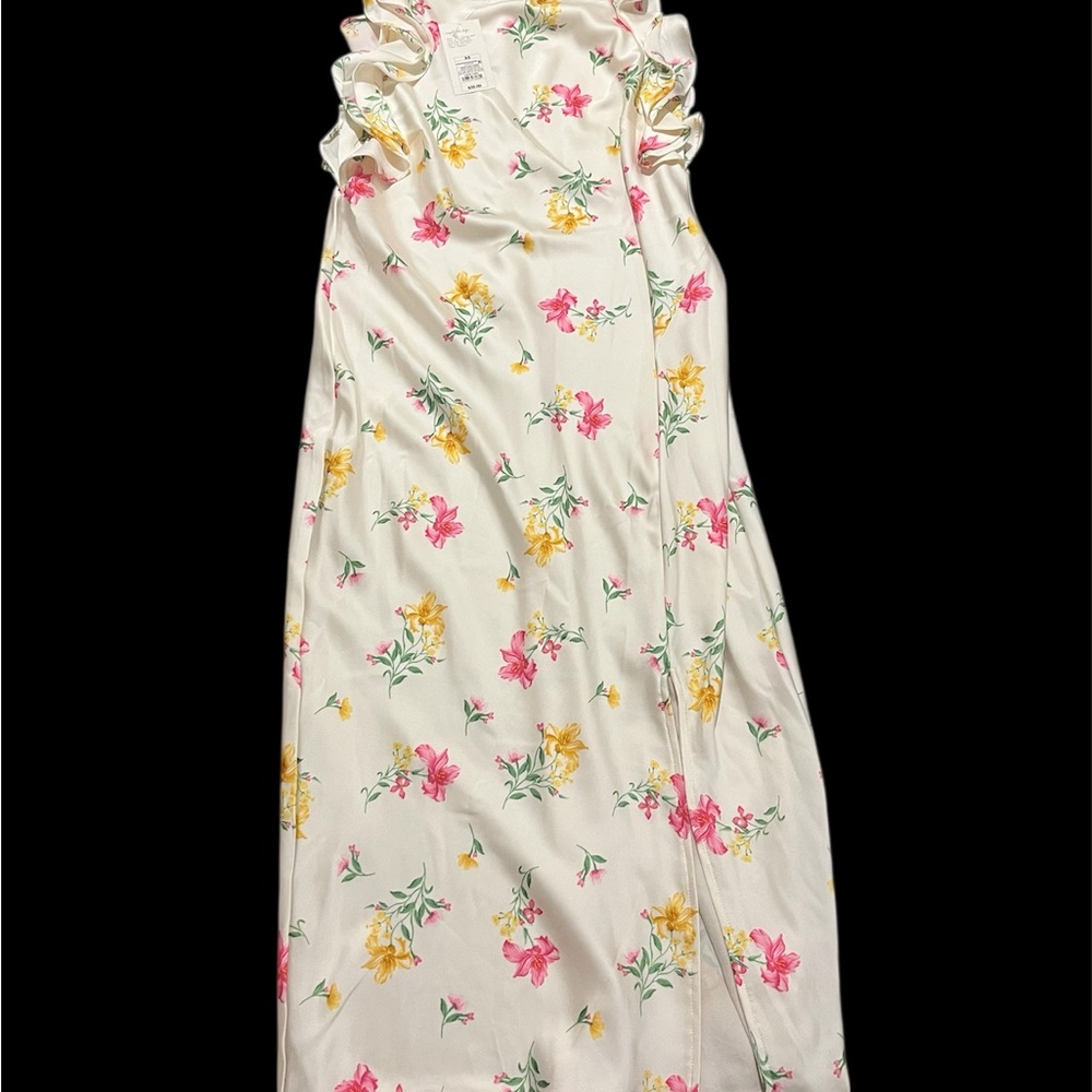 A New Day Floral Maxi Dress - Cream, Pink, Yellow
